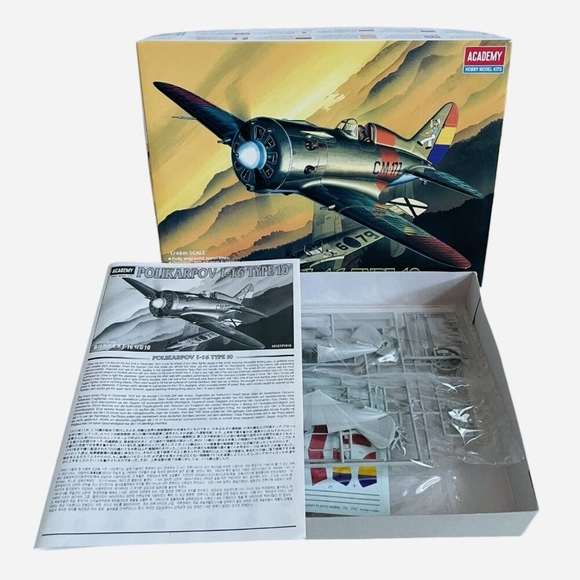 Academy 1/48 Scale Polikarpov I-16 Type 10 Soviet Fighter Model Kit NIB - Picture 2 of 2